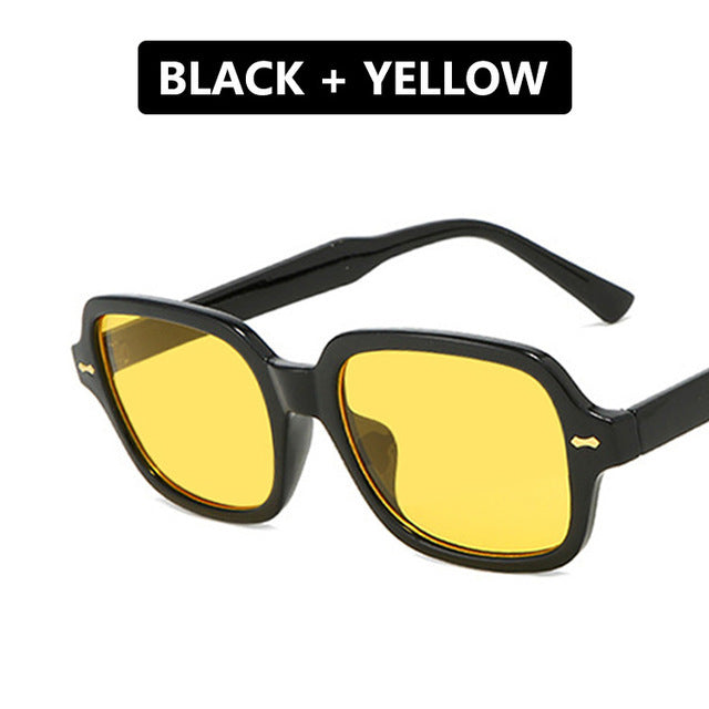 Dame kvadratisk solbrille med stilig og robust ramme Luvikno