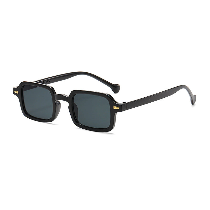 Dame geometrisk solbrille med trendy dyreprint Luvikno