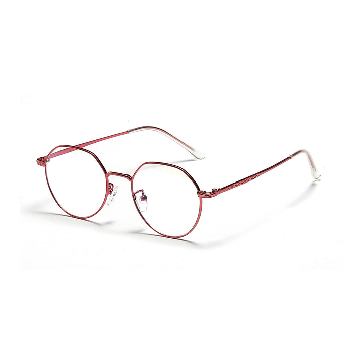 Dame rund brille med filigran metallramme Luvikno