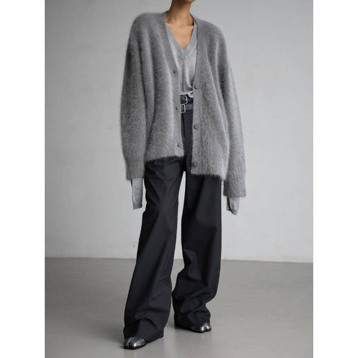 Luvik | Dammyk Soft Mohair-strikk cardigan