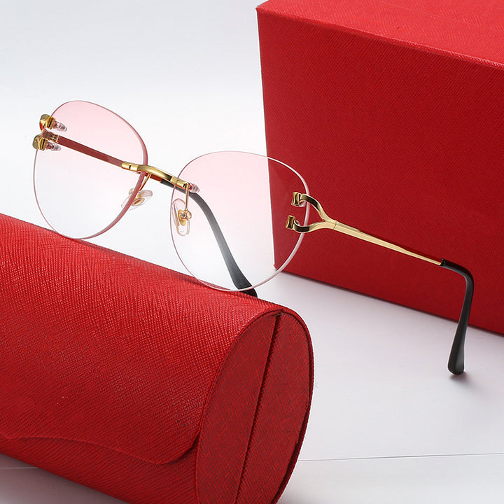 Damer elegant Cat-Eye solbriller med gullsenter og UV-beskyttelse Luvikno