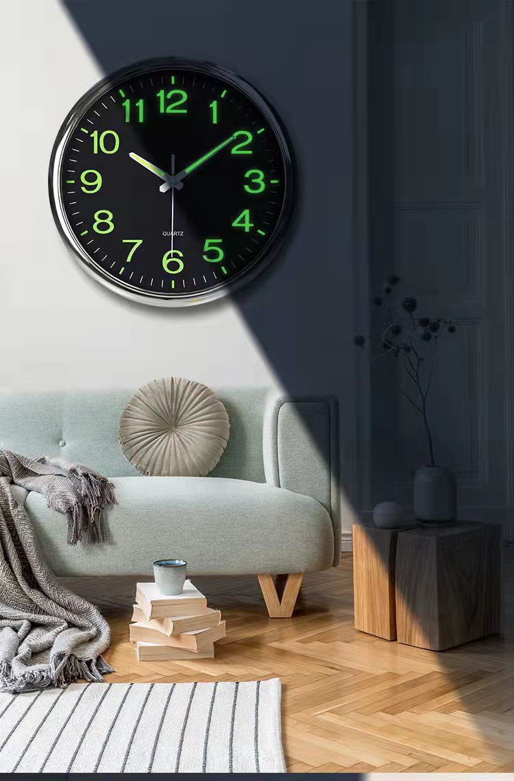 Luvikno | Stille Klasserom Klokke 30 cm - Stille & Opplyst Tid