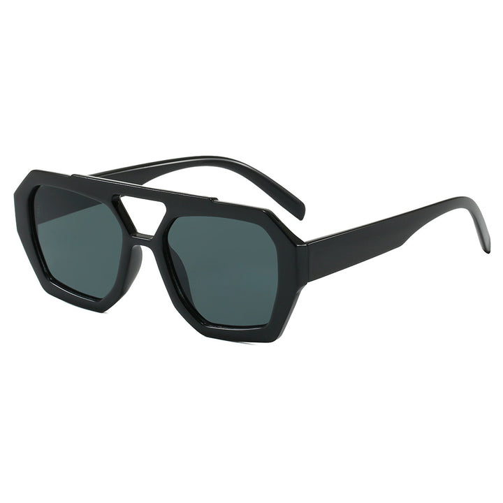 Dame geometrisk solbrille i ekstravagant design Luvikno