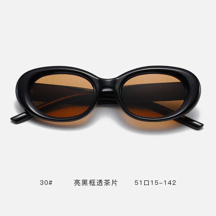 Dame Designer-solbrille i moderne maskeformat Luvikno