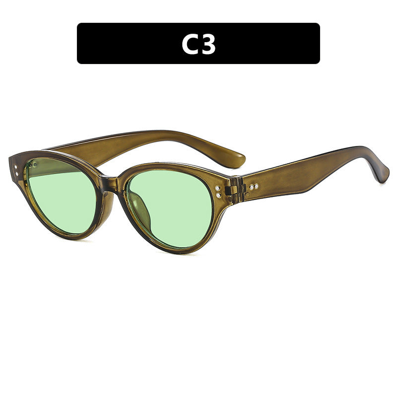 Dame Cat-Eye solbriller i elegant design med bred ramme Luvikno