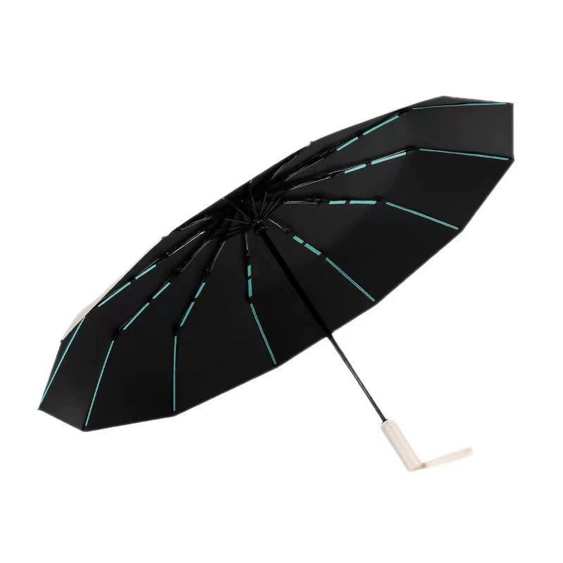 Kvinne Falt Umbrella med Innovativ Vindbeskyttelsesmekanisme Luvikno