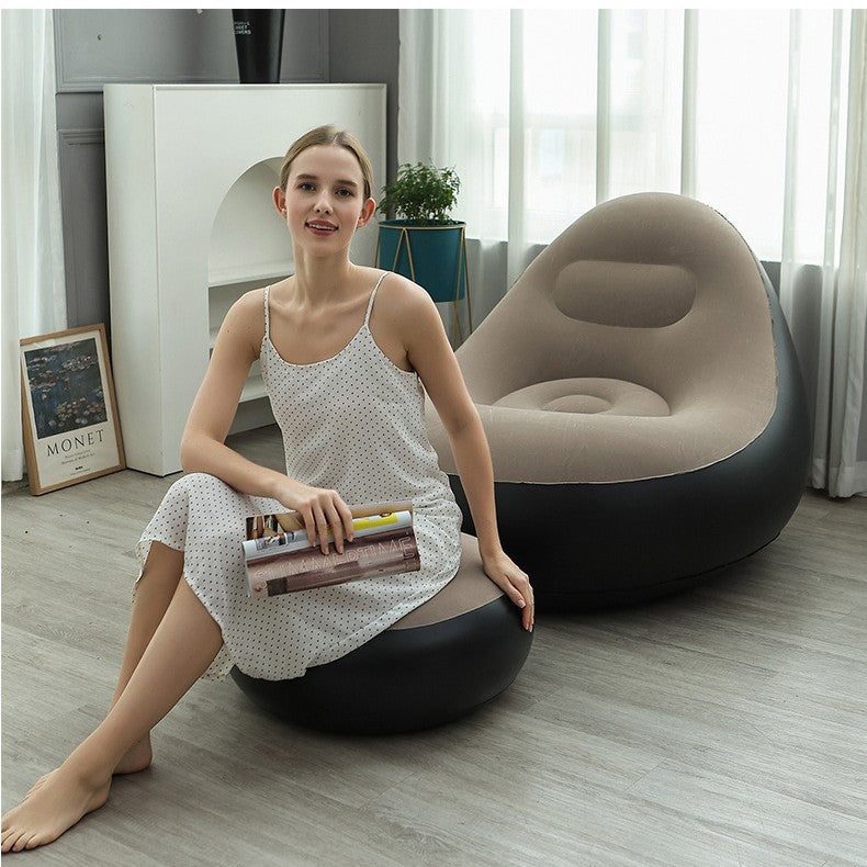 Kvinne oppblåsbar komfortsofa med ergonomisk ryggstøtte Luvikno