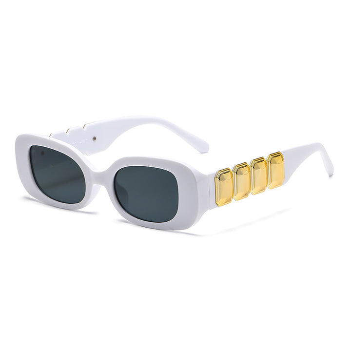 Dame mote solbrille med glamorøs ramme Luvikno