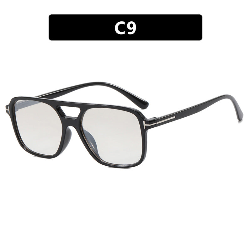 Dame elegant geometrisk solbrille med stilfull ramme Luvikno