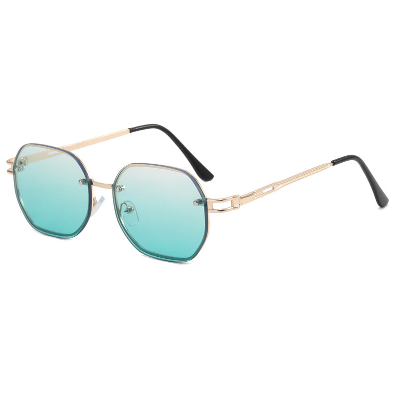 Dame Designer-solbrille i moderne åttekant-design Luvikno