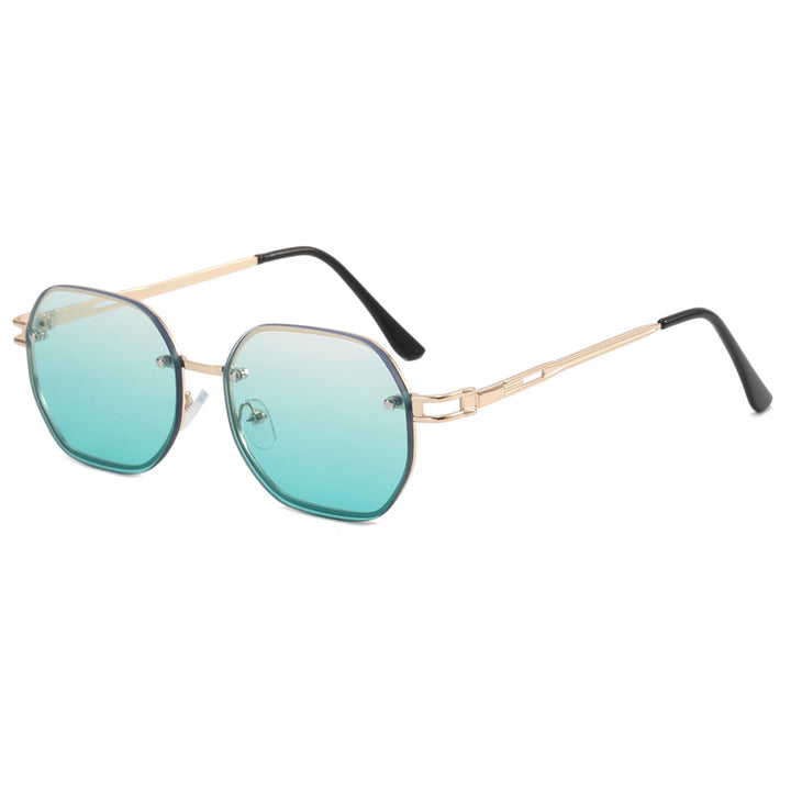 Dame Designer-solbrille i moderne åttekant-design Luvikno