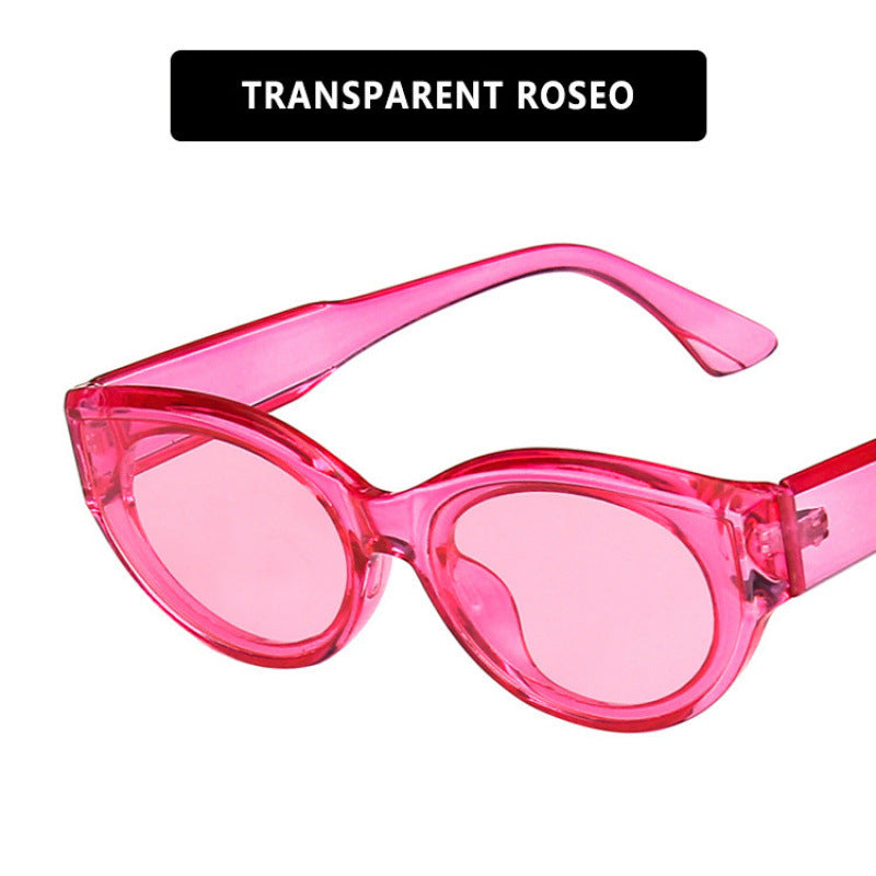 Dame Cat-Eye solbrille med iøynefallende mønster Luvikno