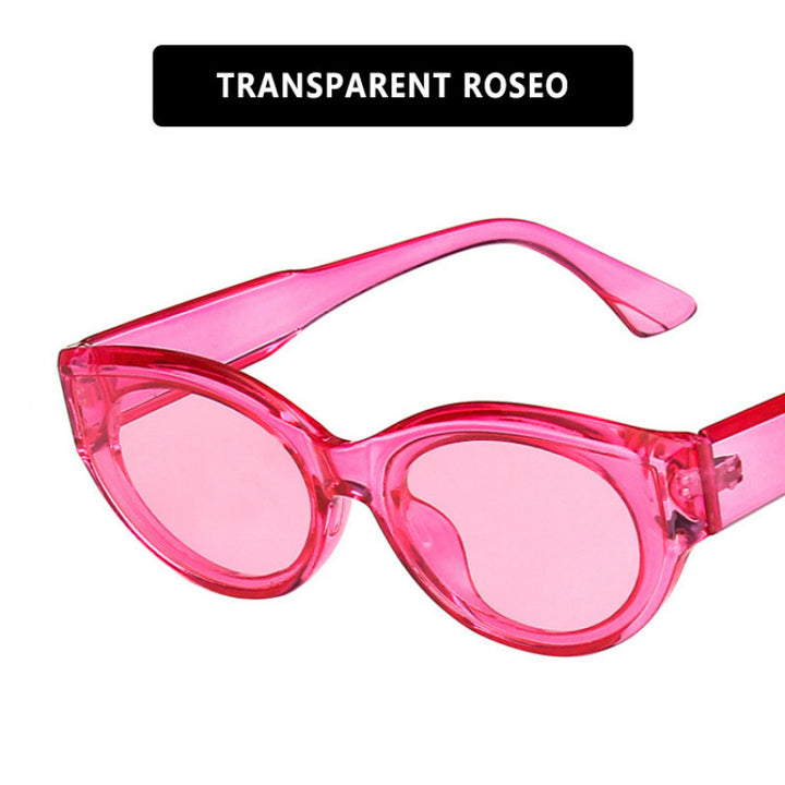 Dame Cat-Eye solbrille med iøynefallende mønster Luvikno