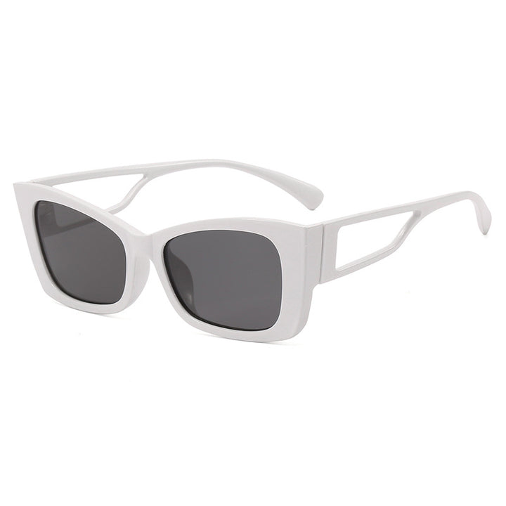 Damer trendy geometrisk solbrille med firkantet ramme Luvikno