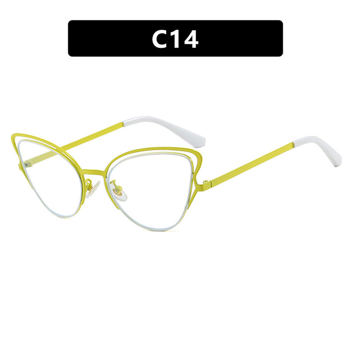 Dame Cat-Eye Briller med edelt metallramme og komfortabel passform Luvikno