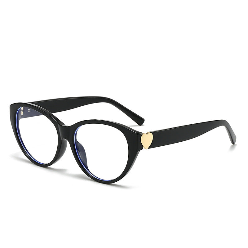 Dame Cat-Eye solbriller med hjerte-motiv Luvikno