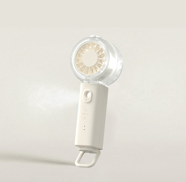 Unisex nan tragbarer Mini-Ventilator med spraytåke funksjon og USB-batteri Luvikno
