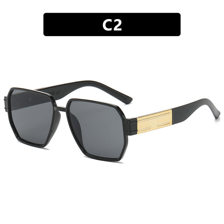 Damer elegant solbrille med markant geometrisk ramme Luvikno