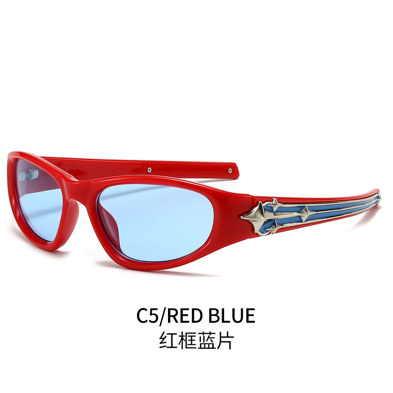 Dame Sporty solbrille i moderne design med stilfull metallramme Luvikno