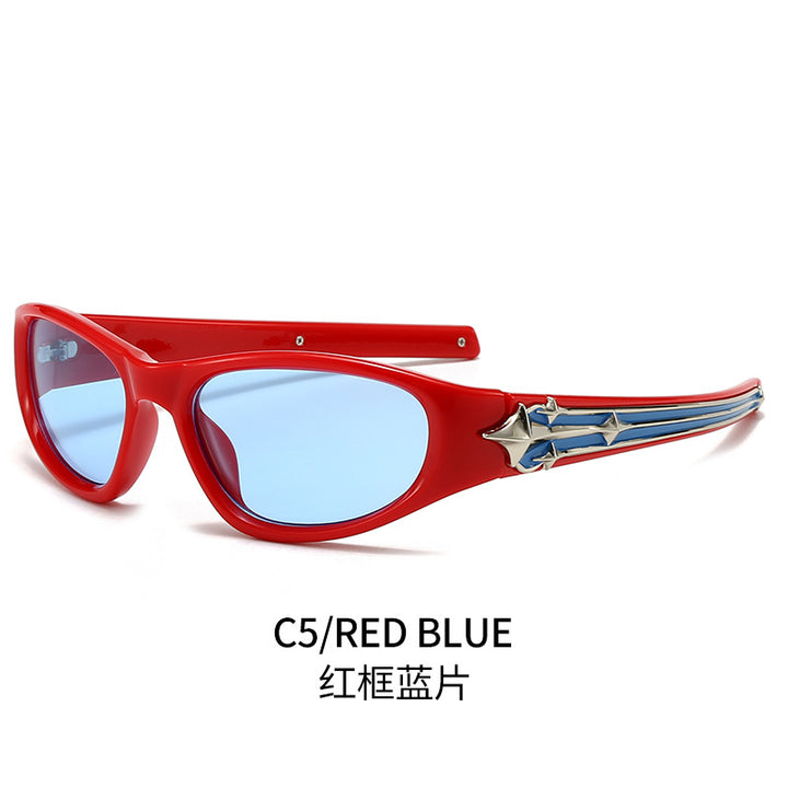Dame Sporty solbrille i moderne design med stilfull metallramme Luvikno