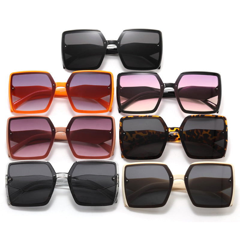 Dame overdimensjonert kvadratisk solbrille Luvikno