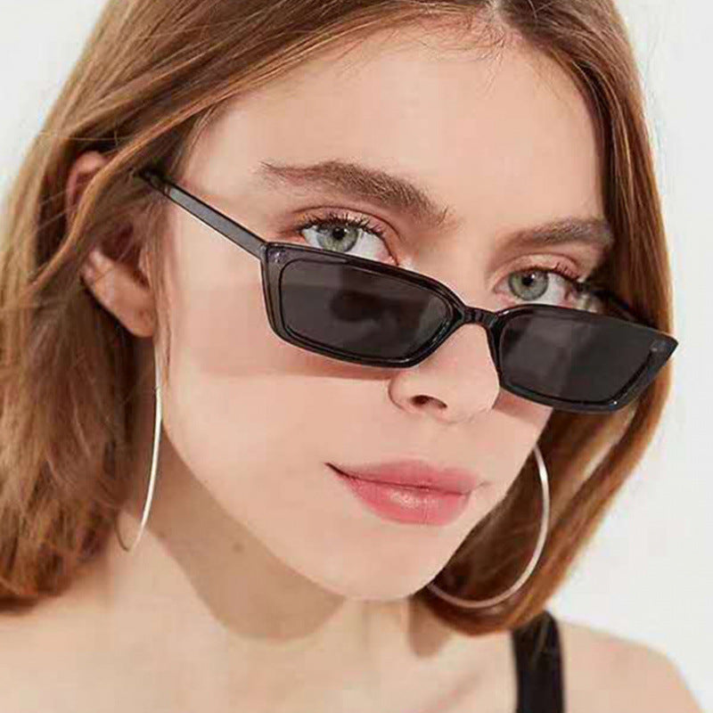 Damer Minimalistisk Rektangulær Solbrille Luvikno