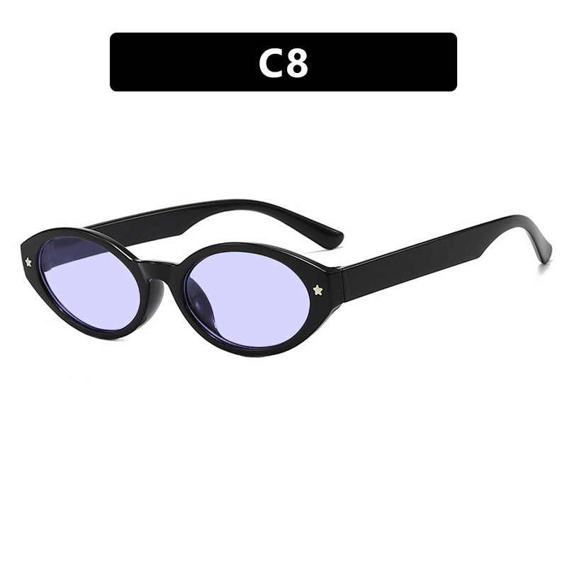 Dame Cat-Eye solbriller med elegant bæreveskedesign Luvikno