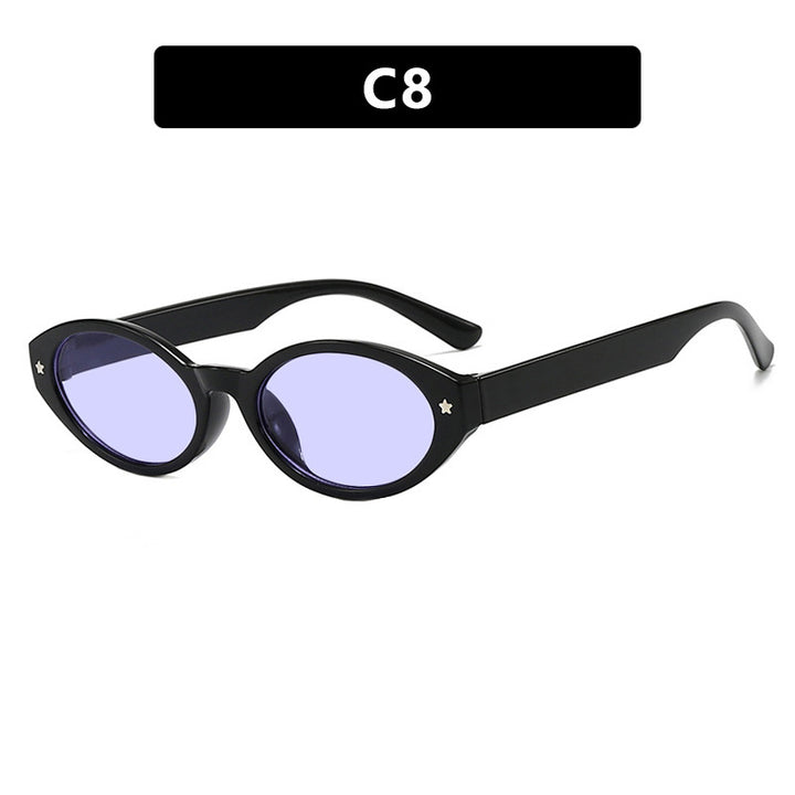 Dame Cat-Eye solbriller med elegant bæreveskedesign Luvikno