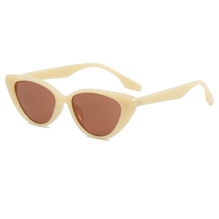 Dame moderne Cat-Eye solbrille med UV-beskyttelse og edel ramme Luvikno