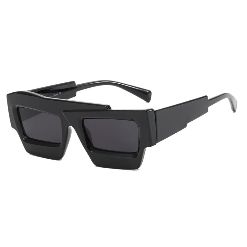 Dame trendy geometrisk solbrille Luvikno