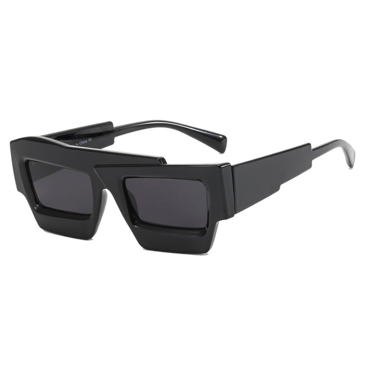 Dame trendy geometrisk solbrille Luvikno