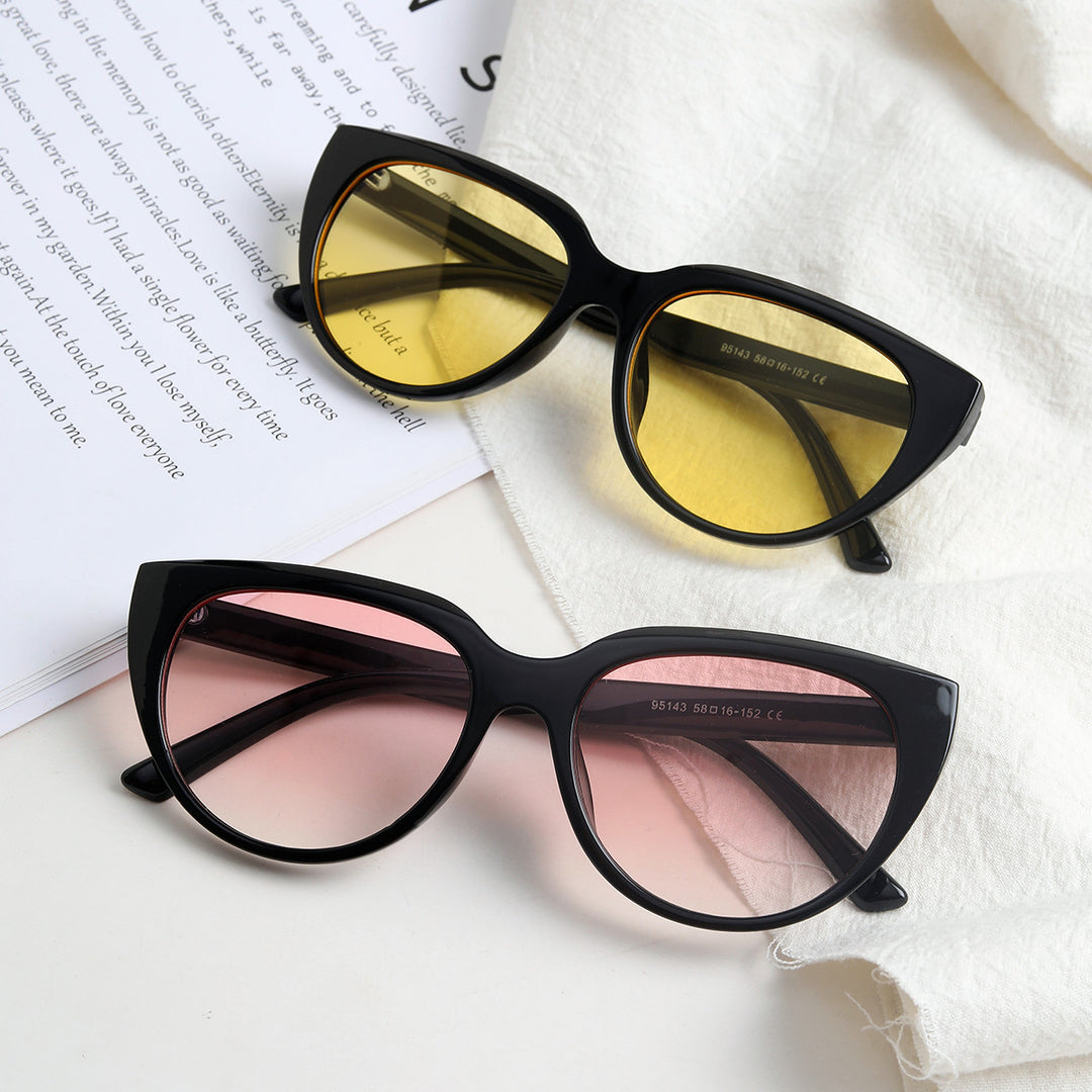 Damer trendy Cat-Eye solbriller med komfortabel passform Luvikno