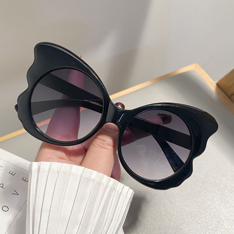 Dame Cat-Eye solbriller med unik rammeform og UV-beskyttelse Luvikno
