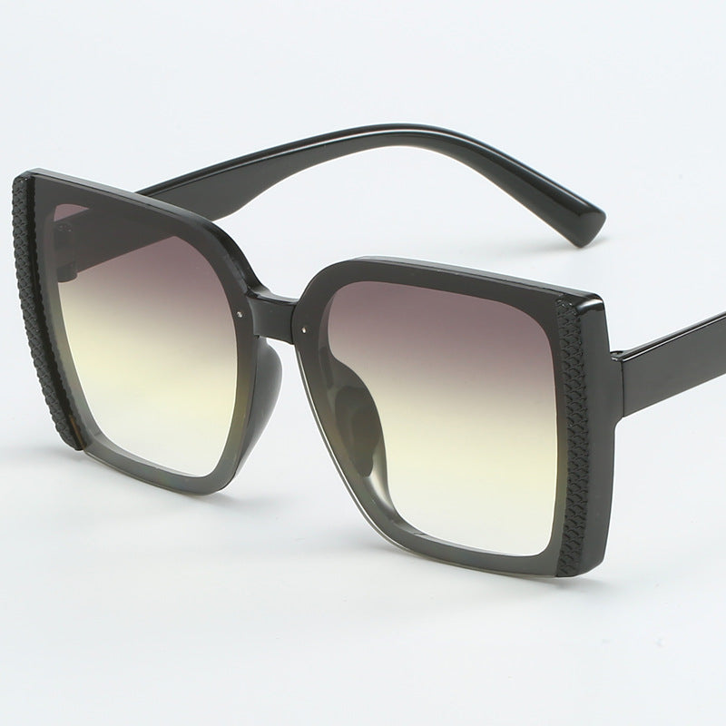 Dame oversized Designer-solbriller i moderne flettet design Luvikno