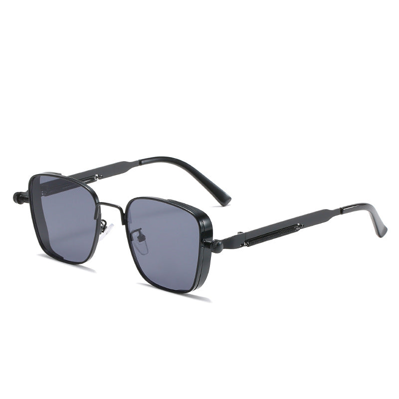 Dame modernistisk solbrille i elegant metallramme Luvikno