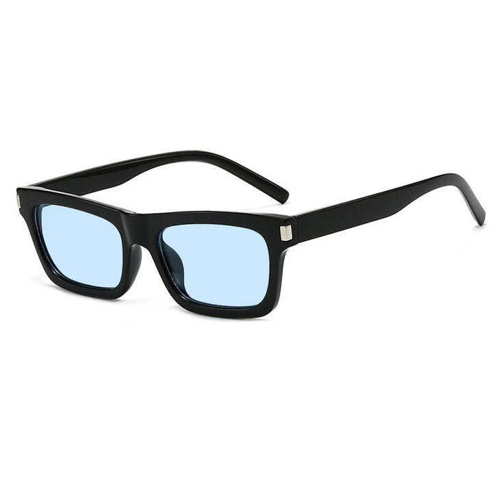 Dame kvadratisk solbrille med transparente linser og stillegant design Luvikno