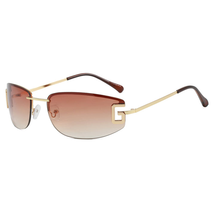 Dame futuristisk solbrille med sporty design og UV-beskyttelse Luvikno