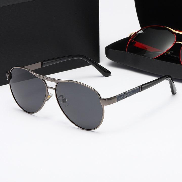 Damed elegante metall solbriller Luvikno