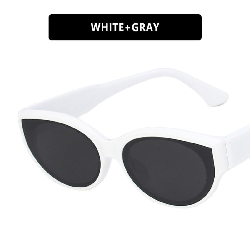Dame Cat-Eye solbrille med iøynefallende mønster Luvikno