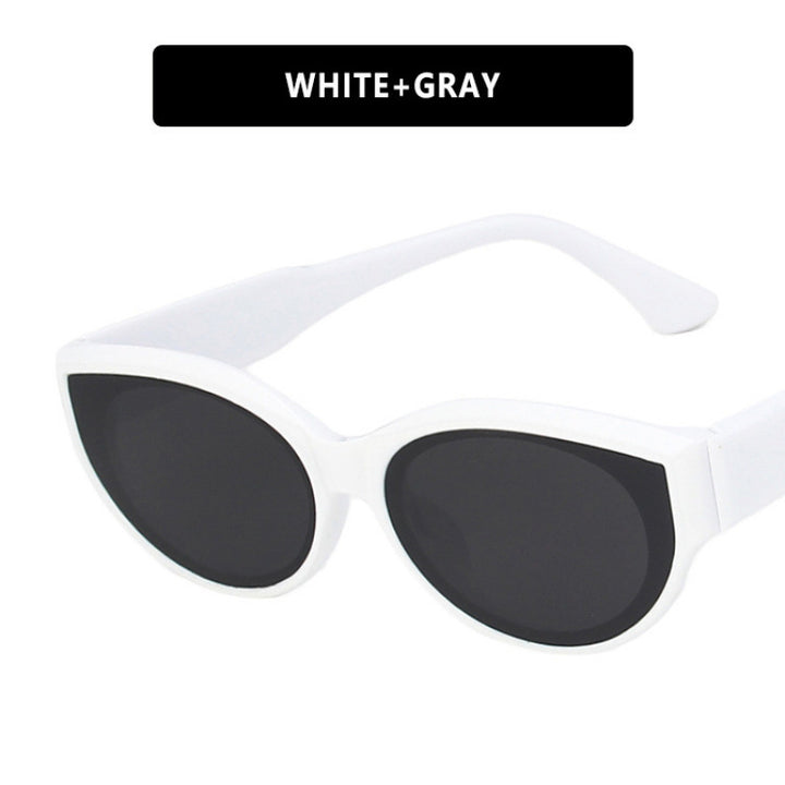 Dame Cat-Eye solbrille med iøynefallende mønster Luvikno
