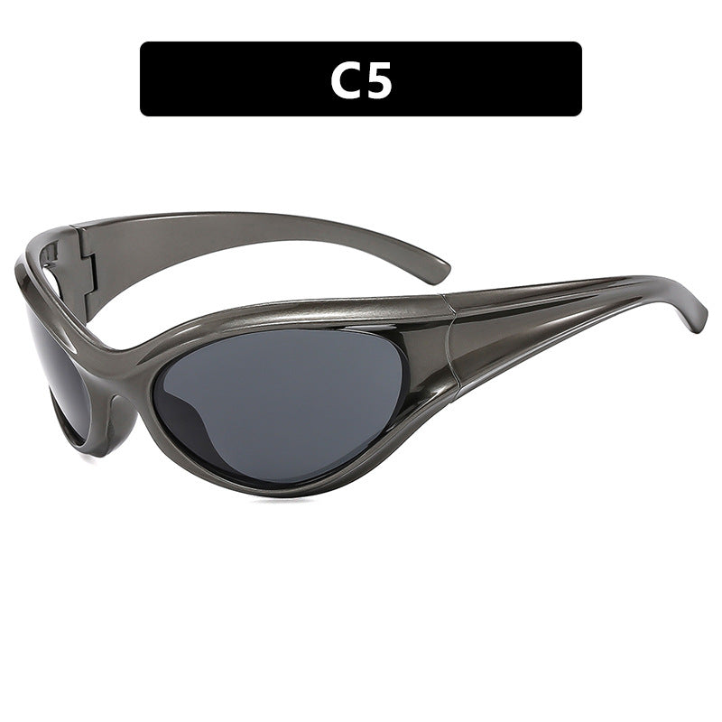 Dame sporty solbrille med aerodynamisk design Luvikno