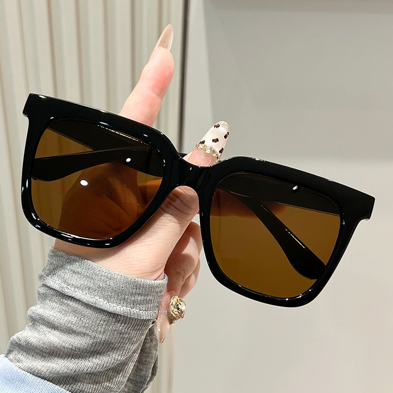 Dame oversized solbriller med matt ramme Luvikno