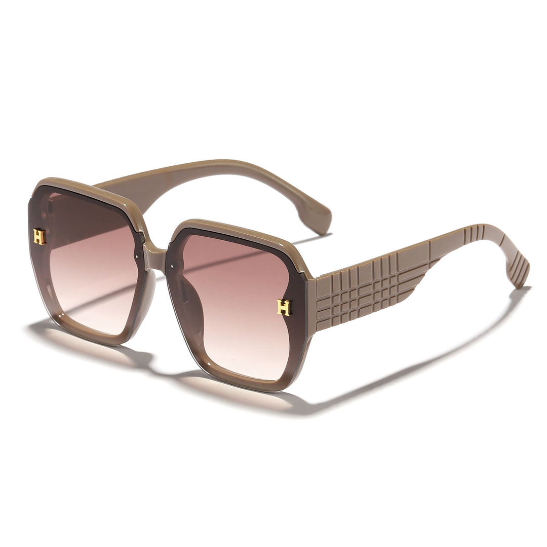 Damer moteriktig solbrille med kvadratisk ramme og trendy glass Luvikno