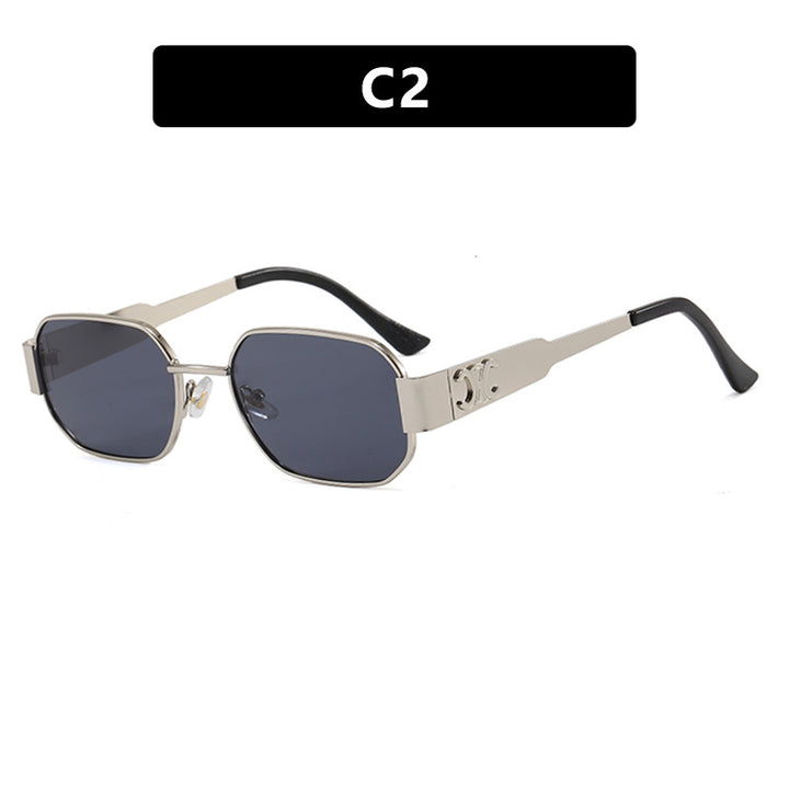 Dame geometrisk solbrille i moderne design med polariserte linser Luvikno