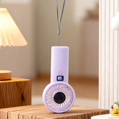 Dame bærbar Mini-vifte med digital skjerm og ergonomisk design Luvikno