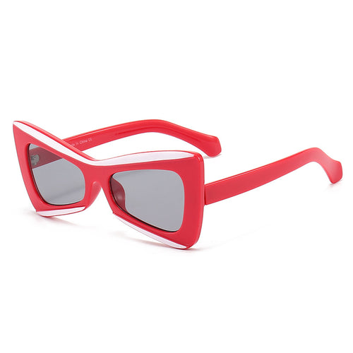Damer Modische Cat-Eye-solbriller med bred ramme Luvikno