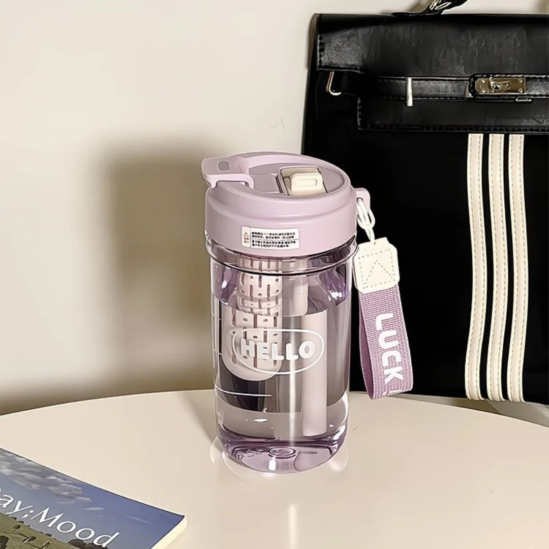 Damen stilvoll Trinkflasche mit integriertem Tragesystem Luvikno