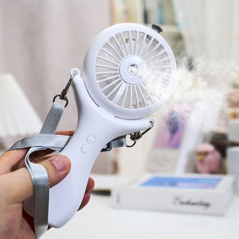 Dame bærbar håndvifte med ergonomisk design og sprayfunksjon Luvikno