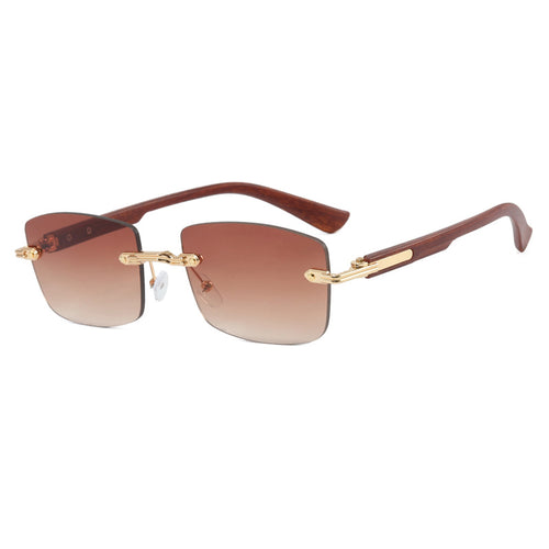 Dame kvadratisk solbrille med trefram og gradientlinser Luvikno