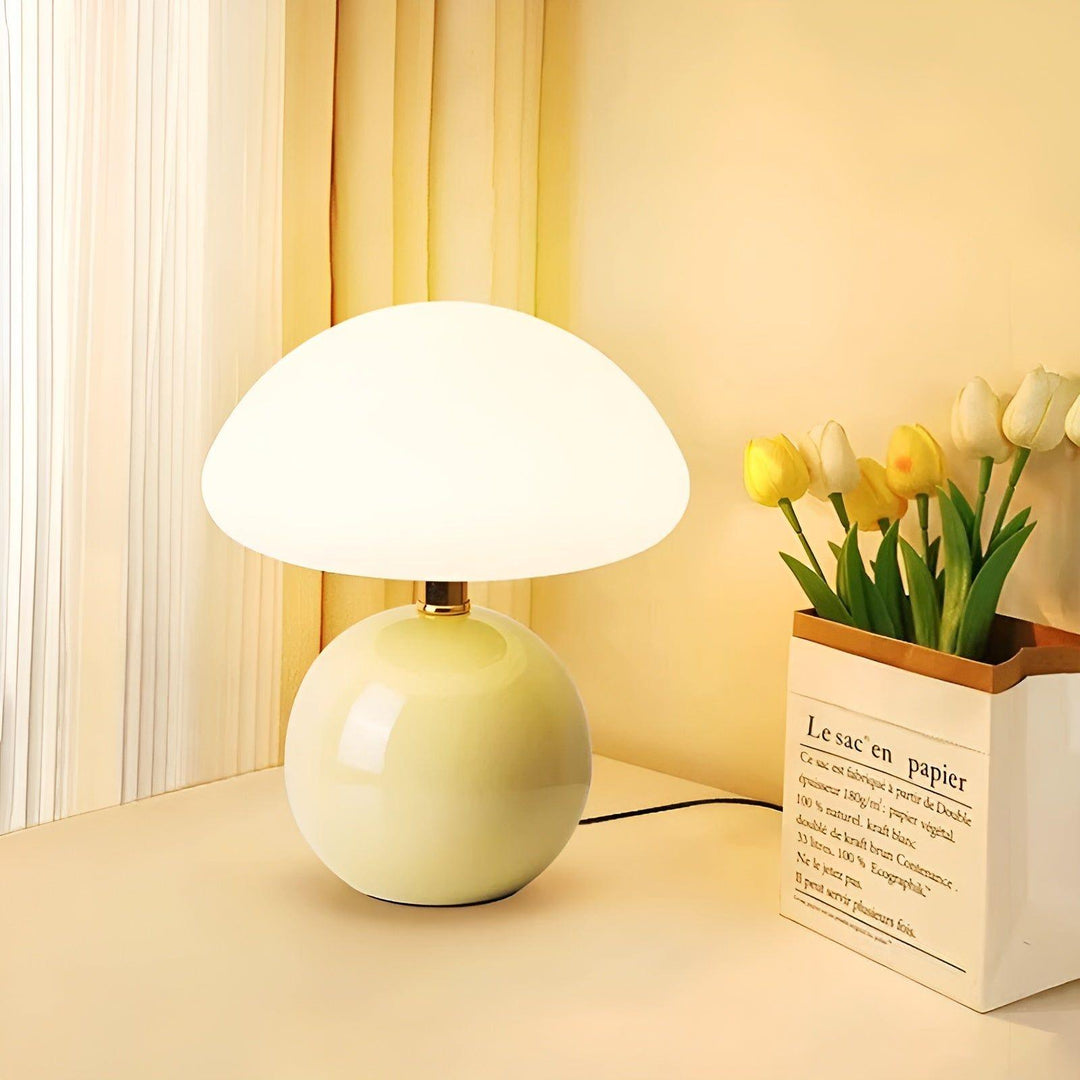 CreamyShine Lampe - Koselig Sopplampe til Nattbord | Luvikno
